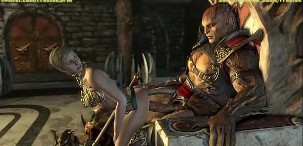  Shao Kahn and his submissive Concubine slave 3D Mortal Kombat 11 Animation
